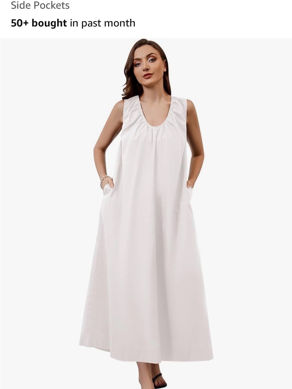 White 100% Cotton maxi dress - Picture 3 of 9